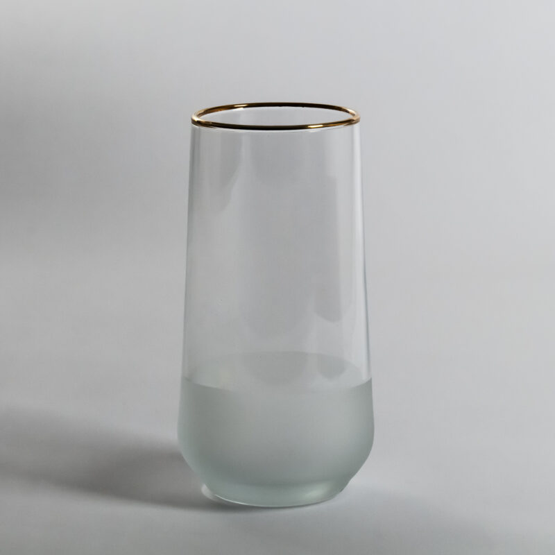 Glas-Vase Clara mit Goldrand – Bild 2